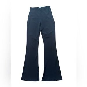 SNDYS. Black Flare Leg Side Split Black Pants
